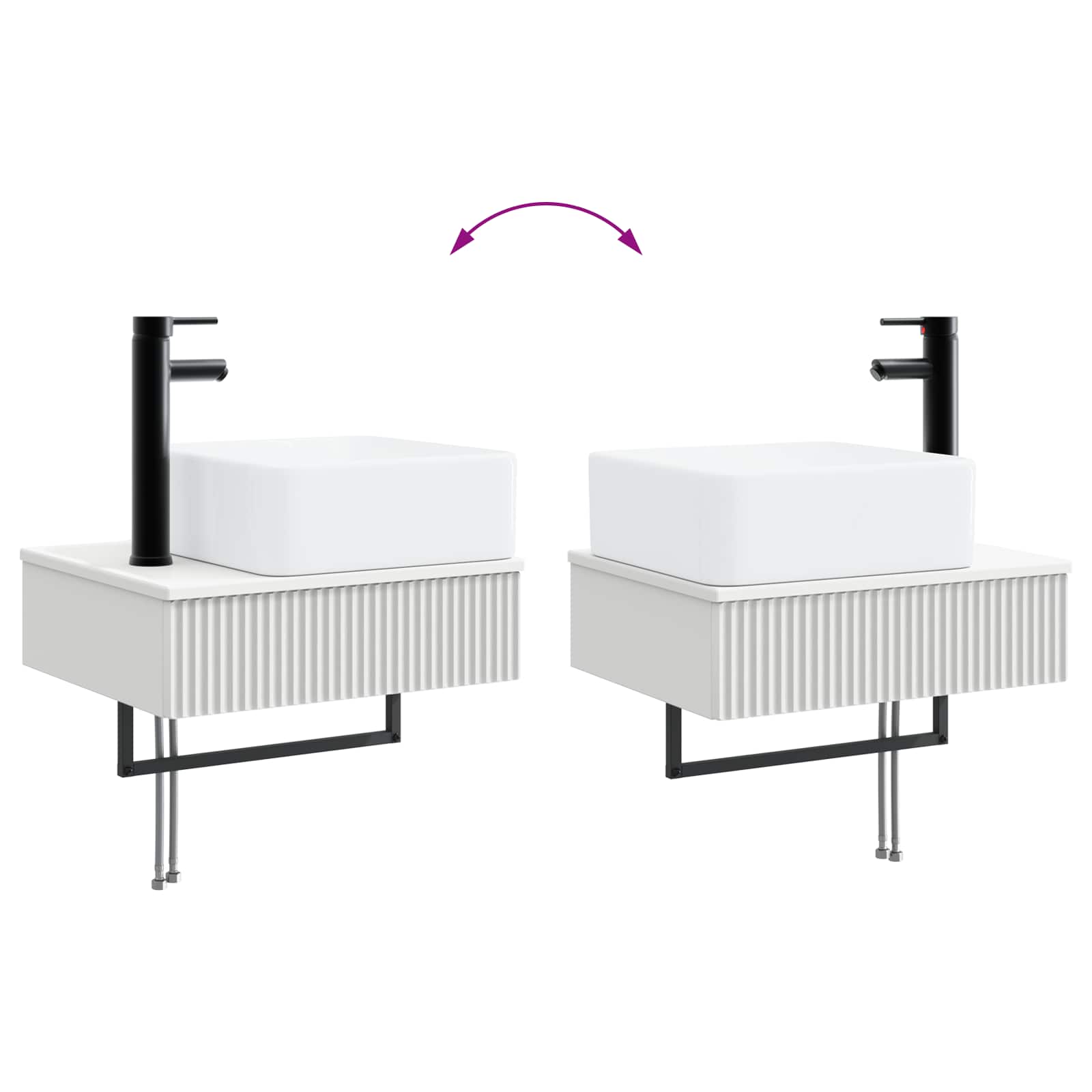 Set namještaja za kupaonicu 6 pcs Bijela