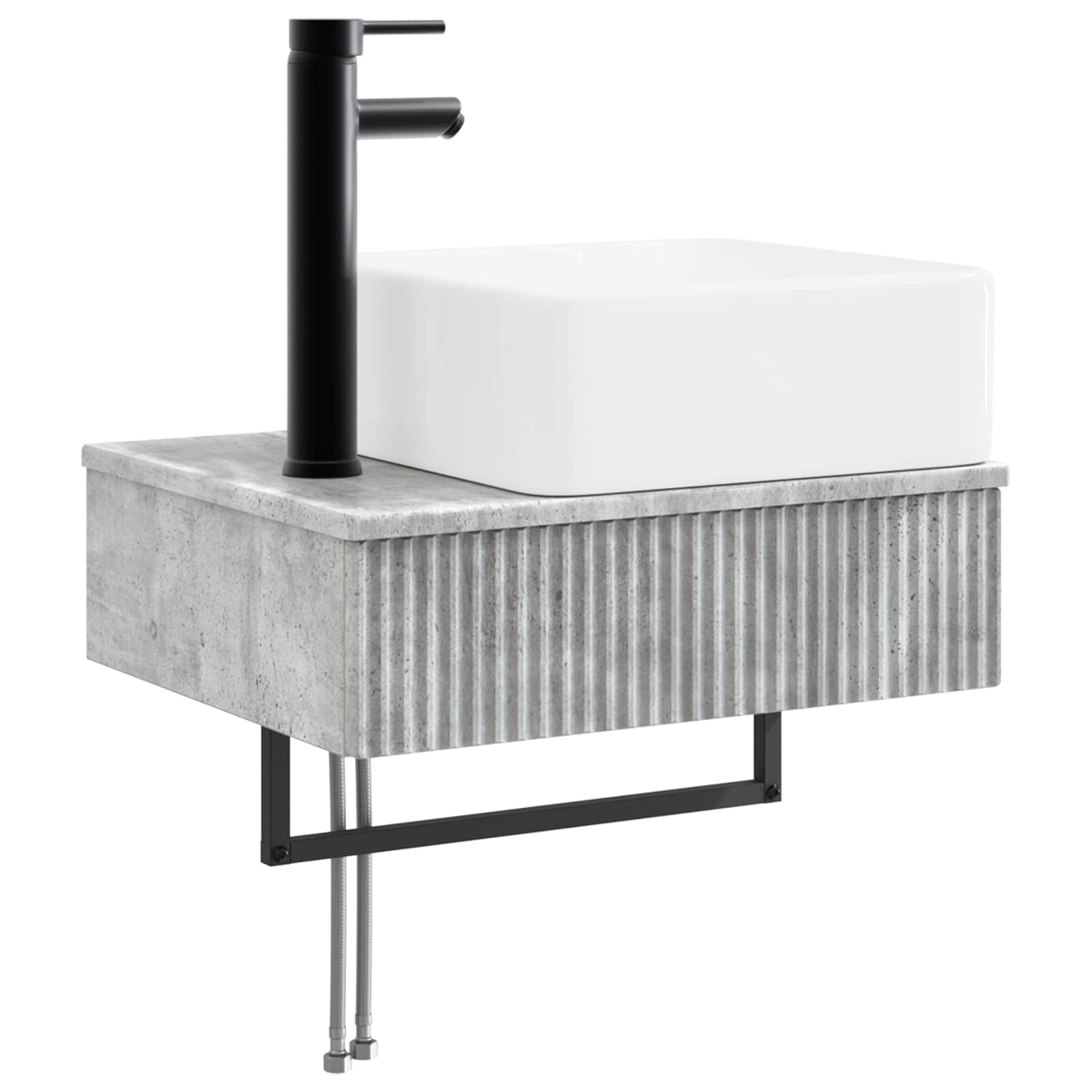 Set namještaja za kupaonicu 6 pcs Betonska siva