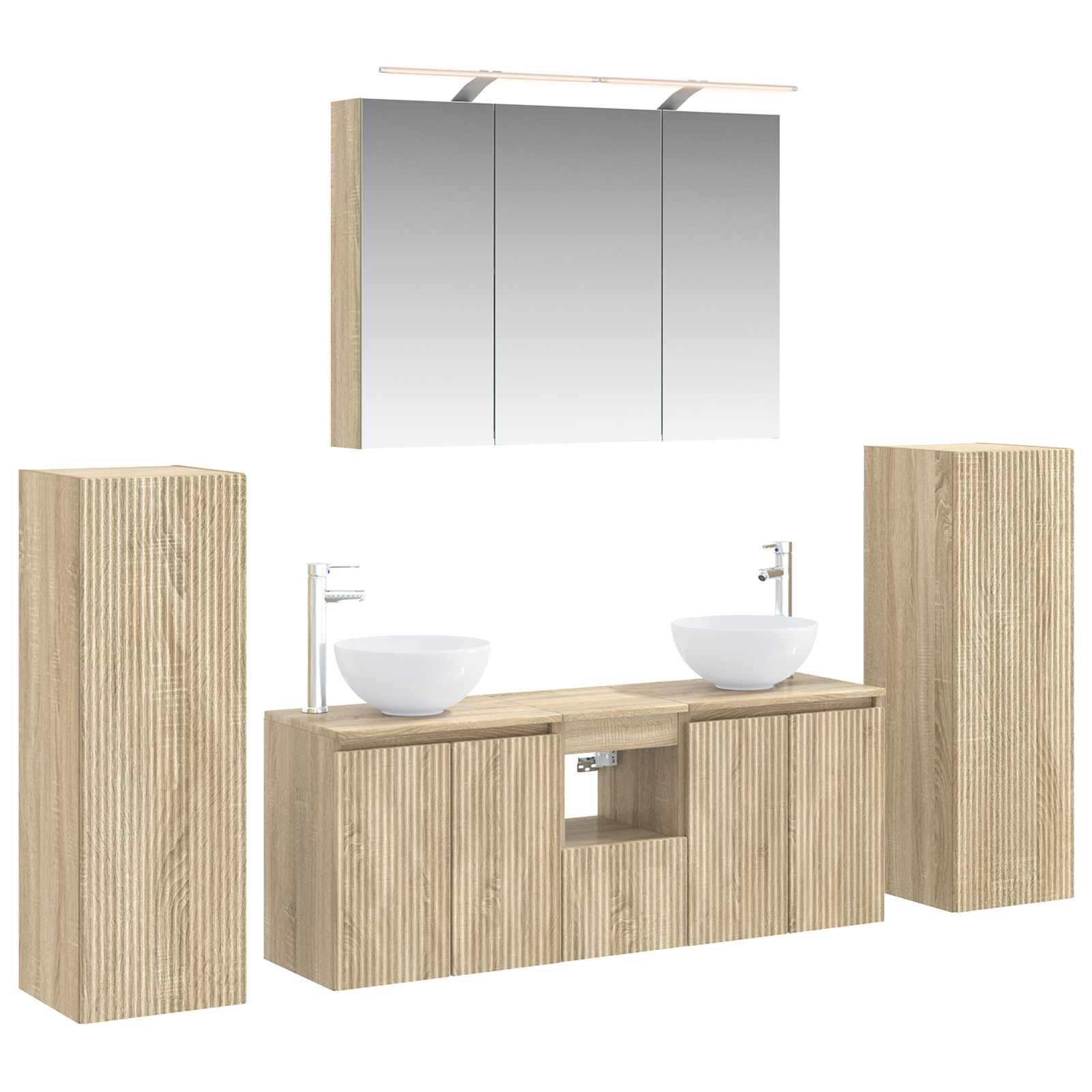 Set namještaja za kupaonicu 6 pcs Hrast sonoma