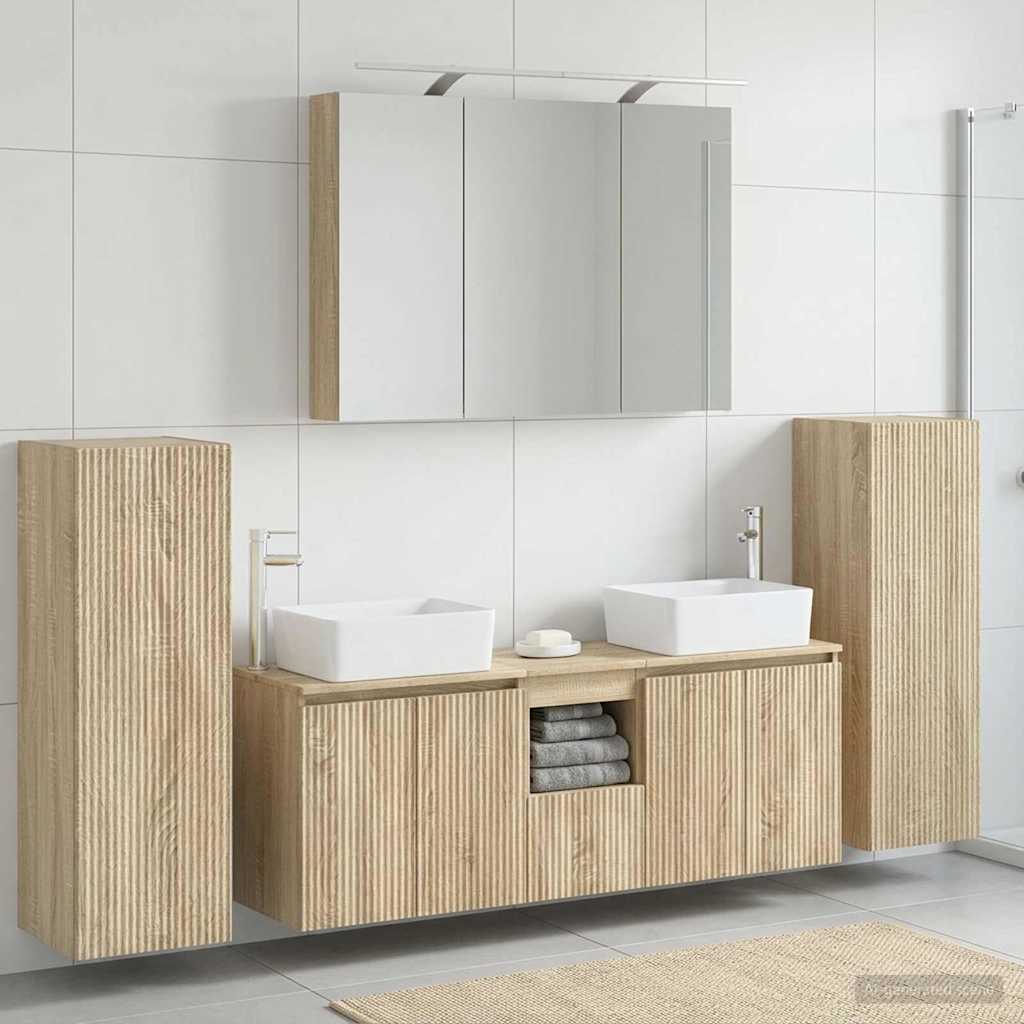 Set namještaja za kupaonicu 6 pcs Hrast sonoma
