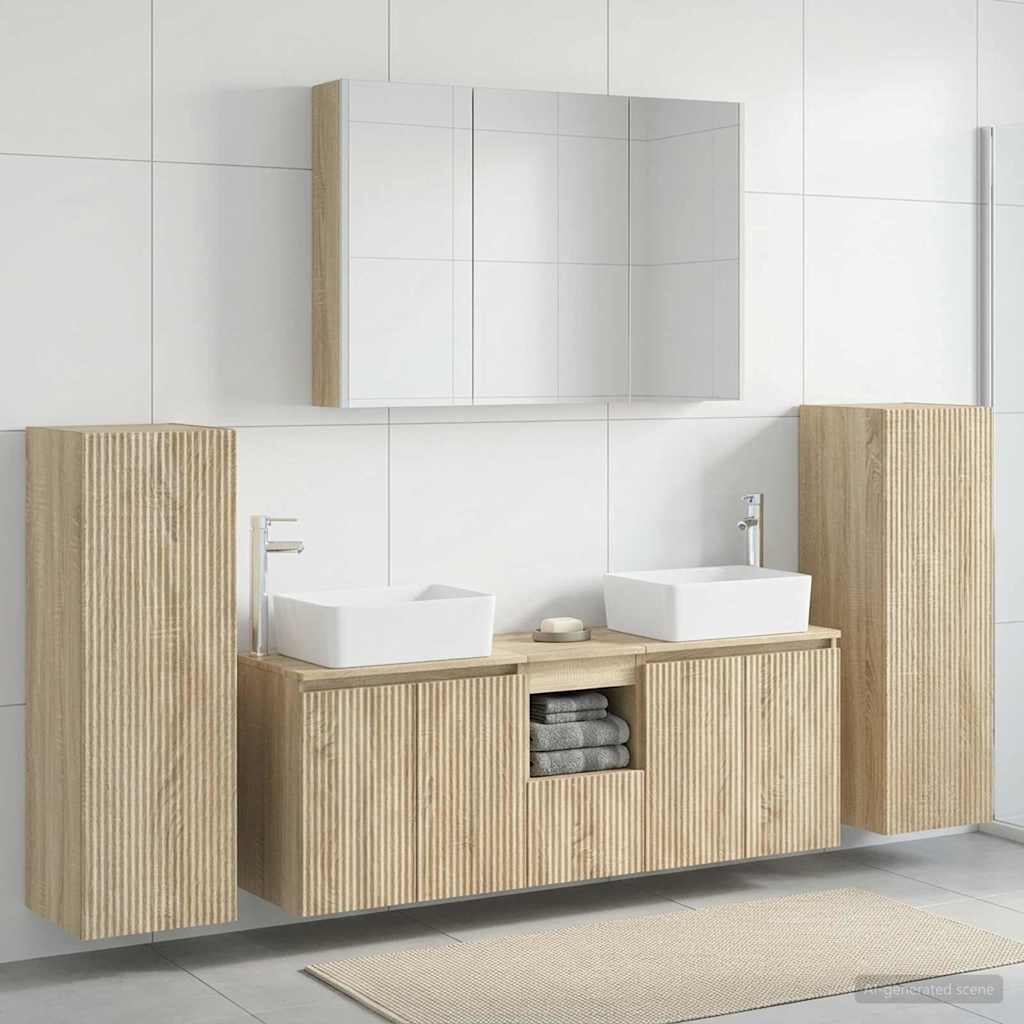 Set namještaja za kupaonicu 6 pcs Hrast sonoma
