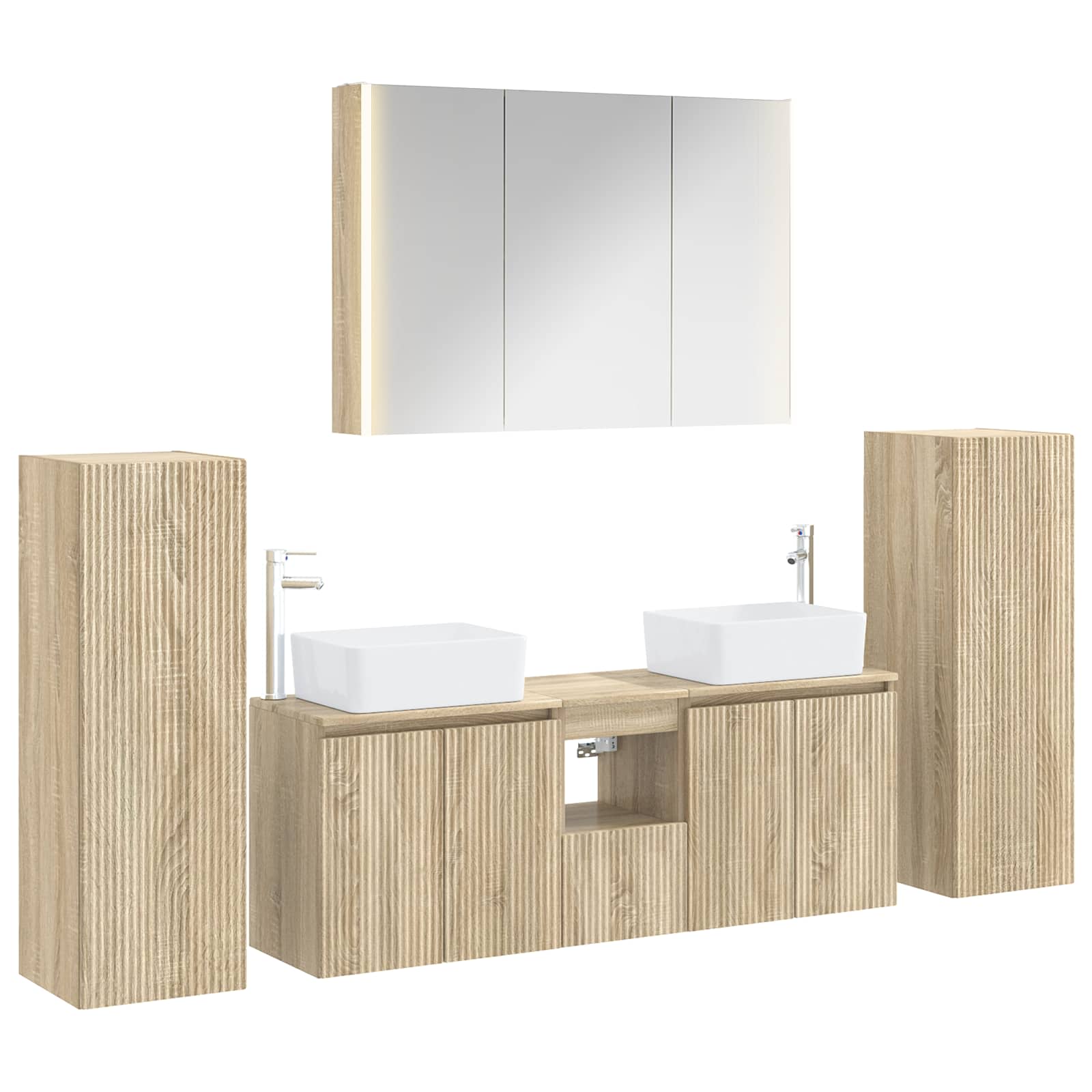 Set namještaja za kupaonicu 6 pcs Hrast sonoma