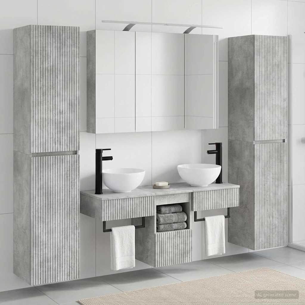 Set namještaja za kupaonicu 6 pcs Betonska siva