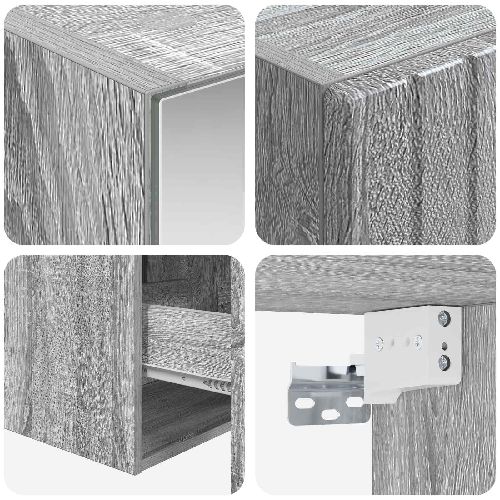 Set ormarića za kupaonicu 5 pcs Siva Sonoma 43 x 16 x 62,5 cm