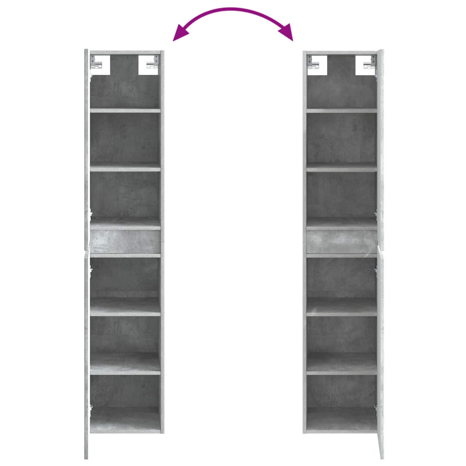 Set ormarića za kupaonicu 5 pcs Betonska siva