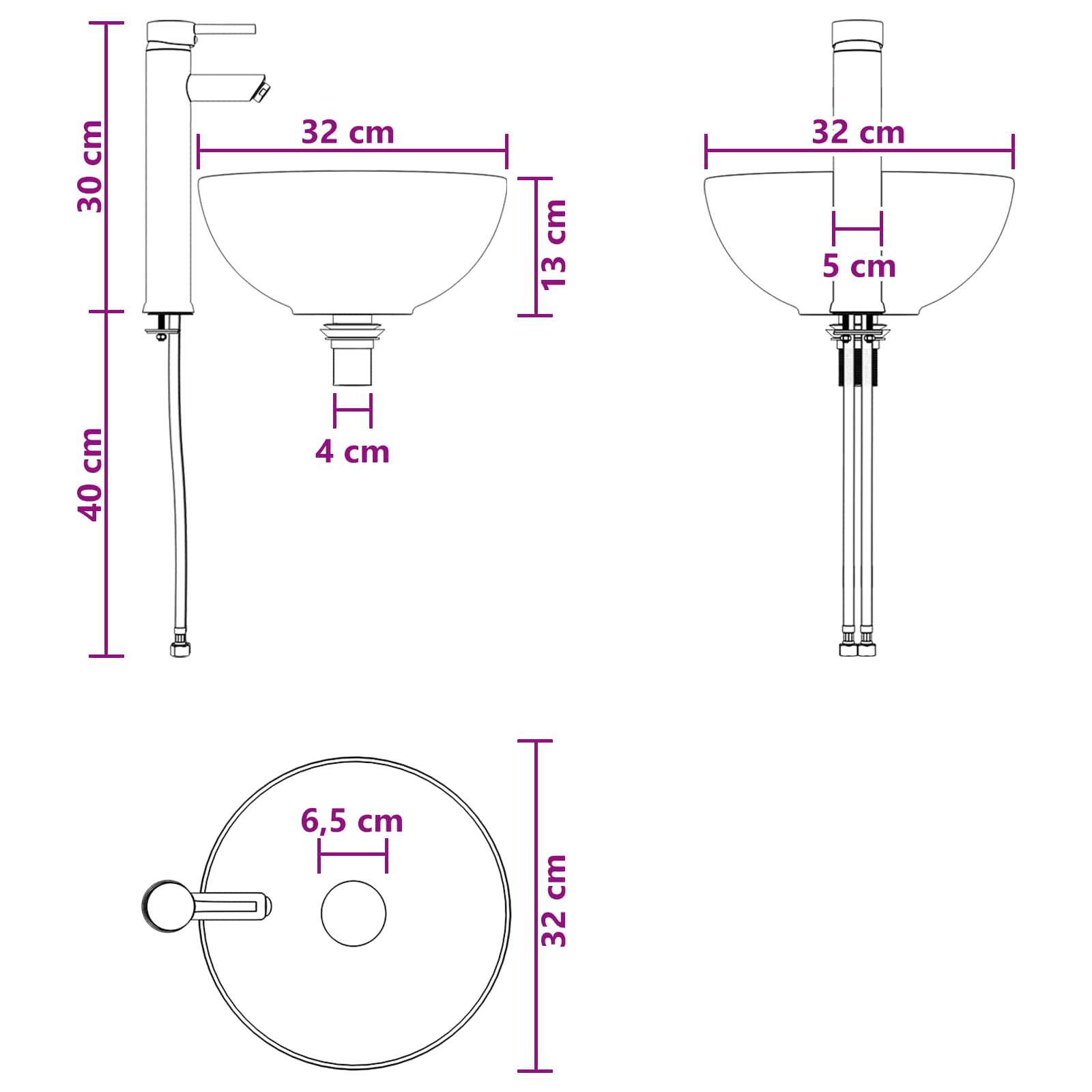 Set ormarića za kupaonicu 5 pcs Betonska siva