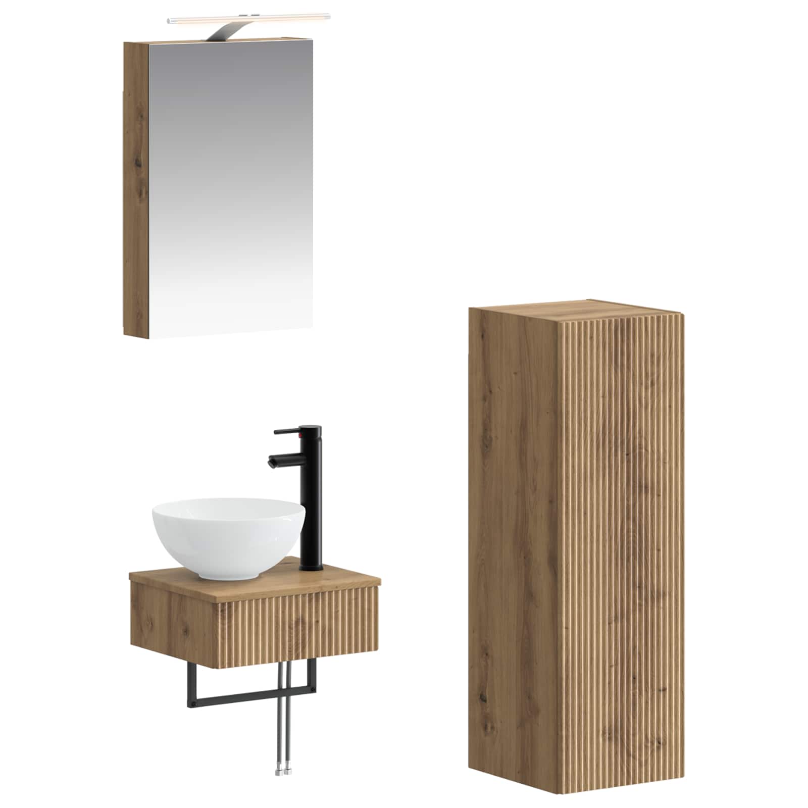 Set ormarića za kupaonicu 4 pcs Hrast artisan