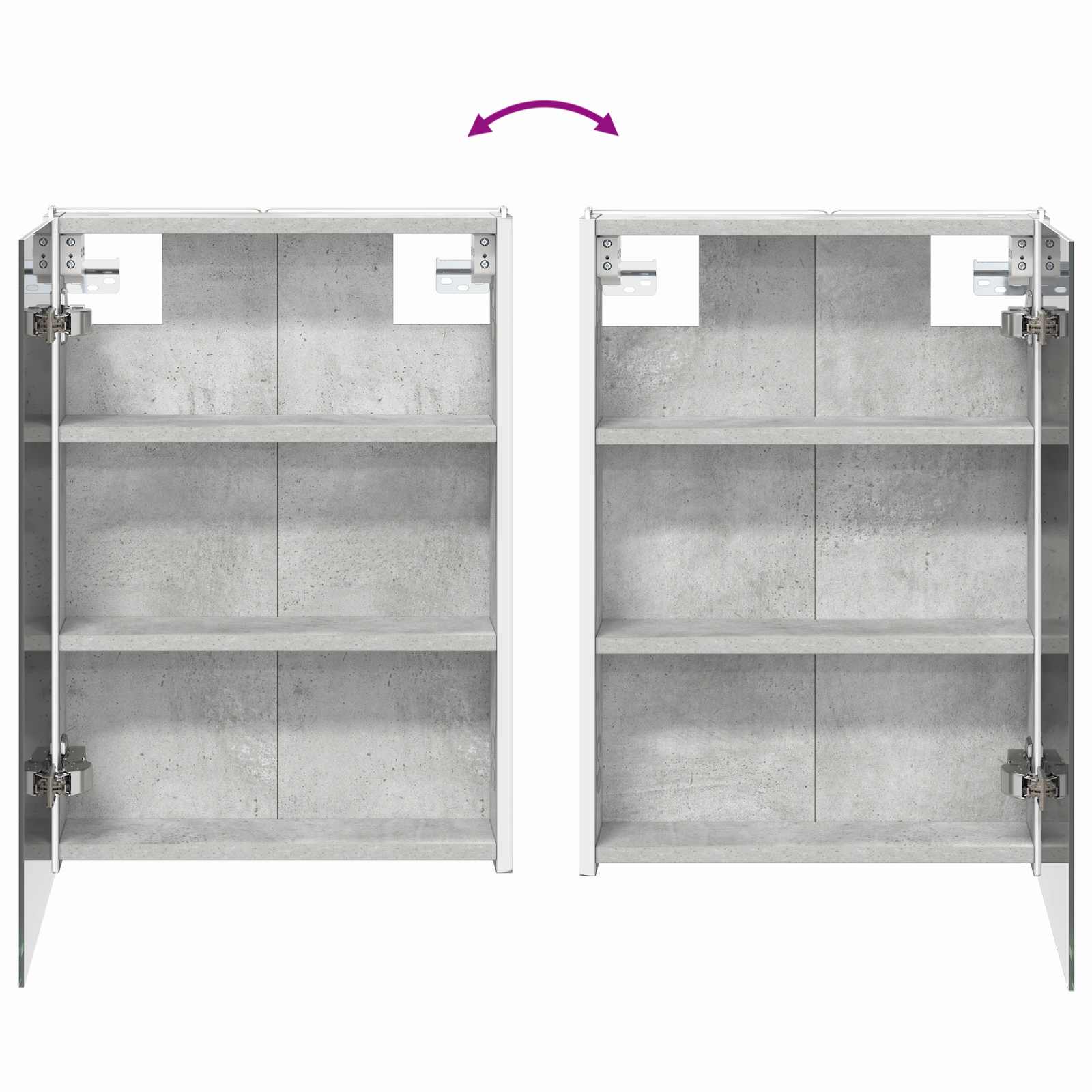 Set ormarića za kupaonicu 4 pcs Betonska siva