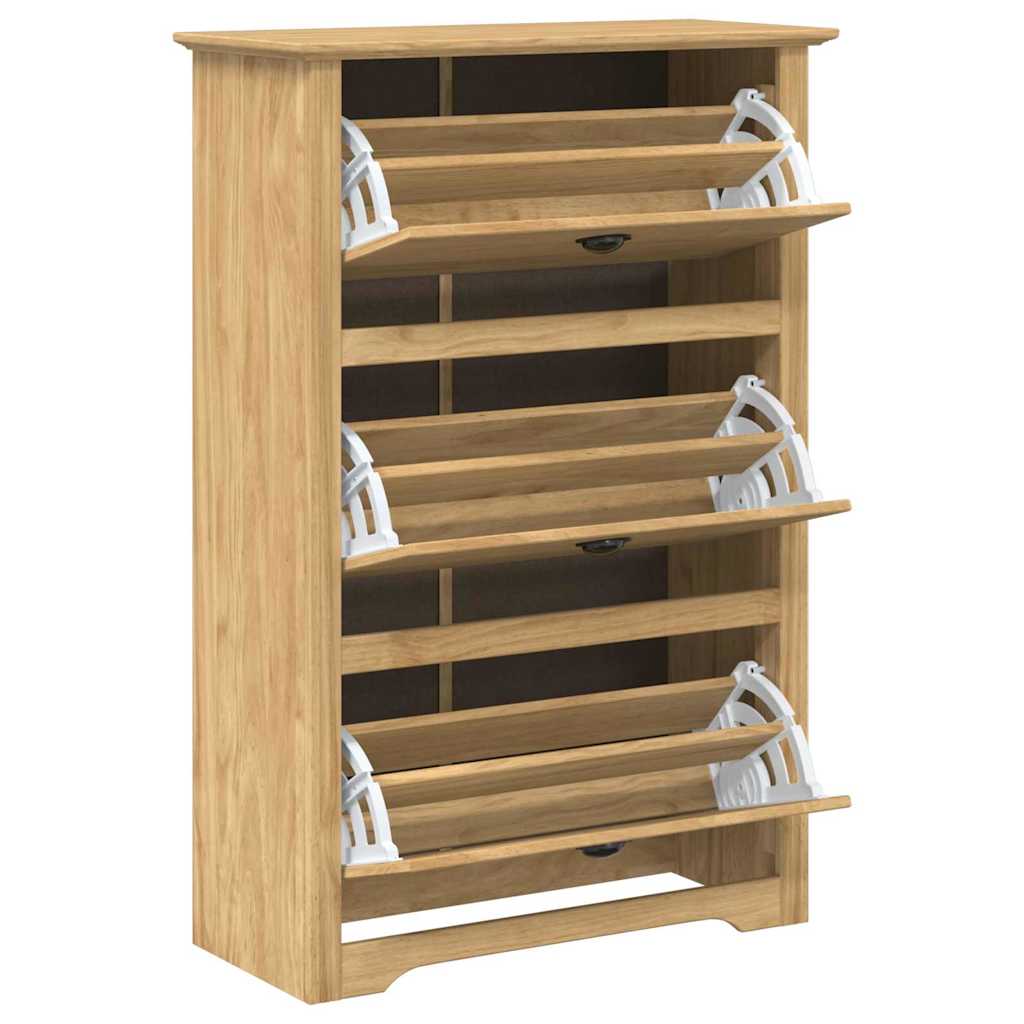 Polica za cipele s ladicama BODO Medeno smeđa 80 x 35 x 118 cm