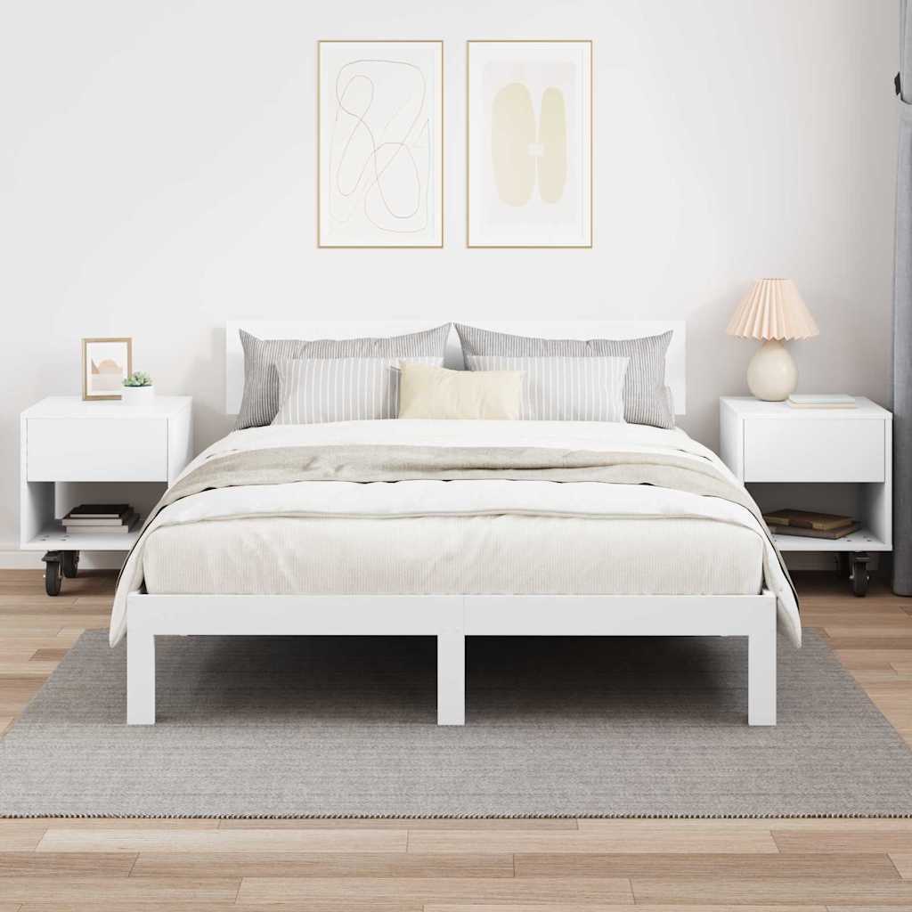 Noćni ormarić 2 pcs Bijelo 40,5 x 40 x 48 cm Konstruirano drvo