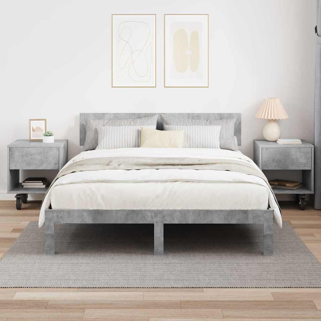 Noćni ormarić 2 pcs Betonski sivi 40,5 x 40 x 48 cm