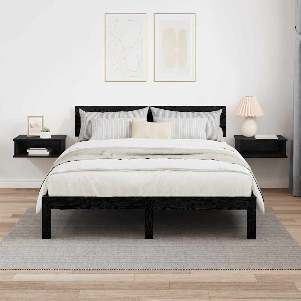 Noćni ormarić 2 pcs Crni hrast 40 x 31 x 15 cm