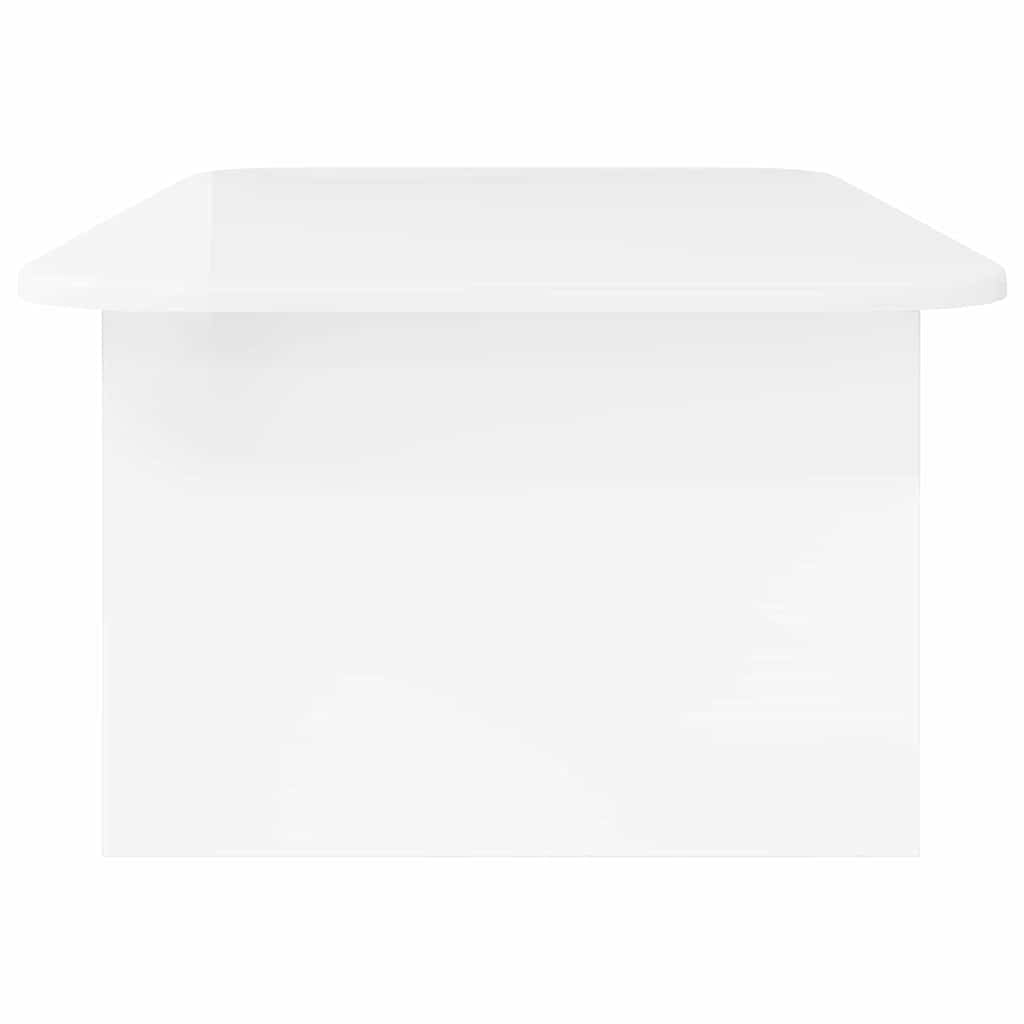 Kava Stol Visoki sjaj bijela 93 x 53 x 33 cm Konstruirano drvo