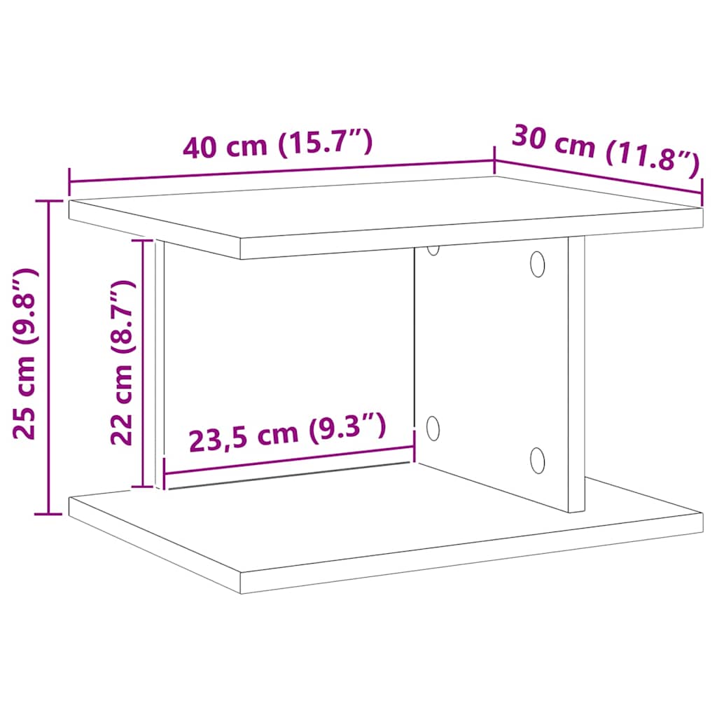 Noćni ormarić Sonoma hrast 40 x 30 x 25 cm Konstruirano drvo