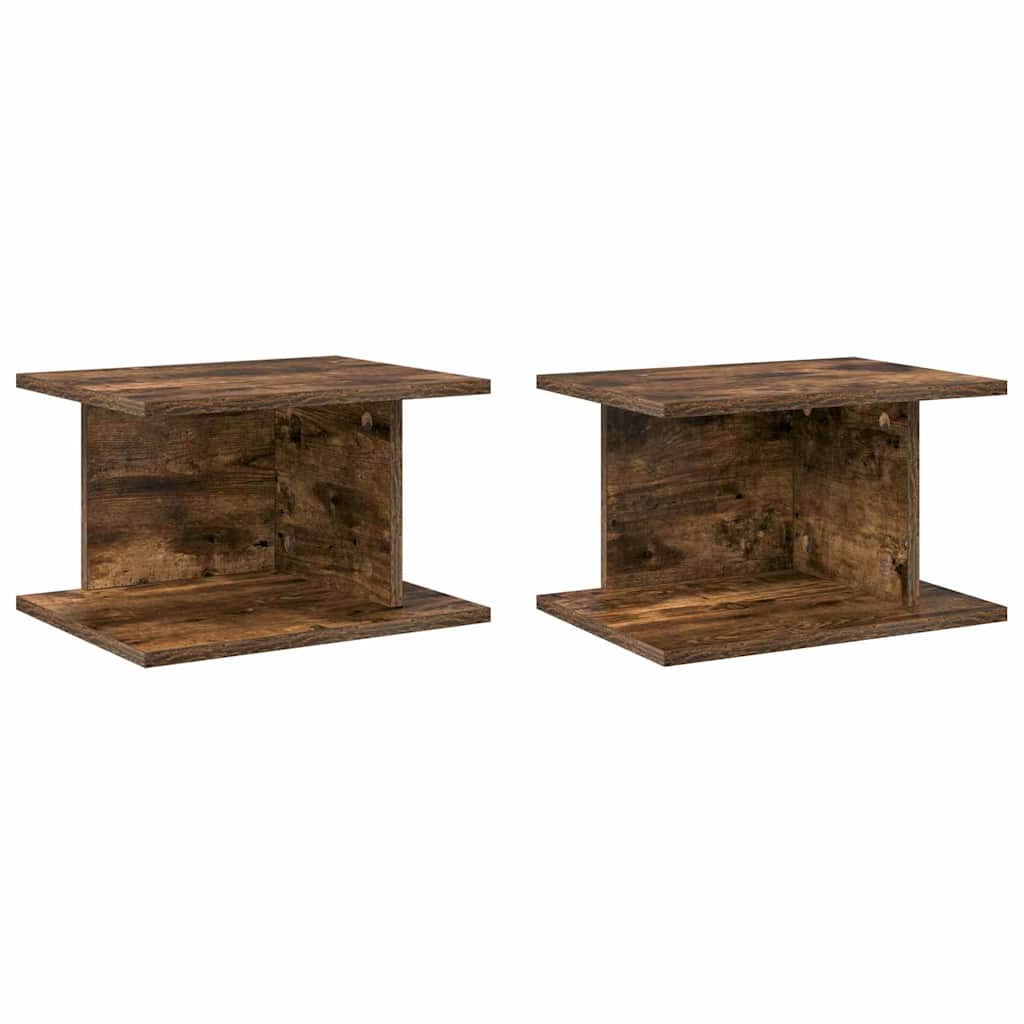 Noćni ormarić 2 pcs Dimljeni hrast 40 x 30 x 25 cm