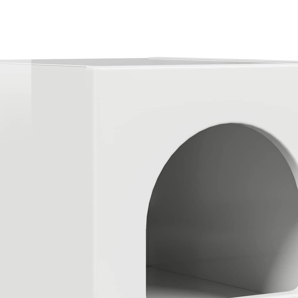 Noćni ormarić 2 pcs Visoki sjaj bijela 29,5 x 33,5 x 50 cm
