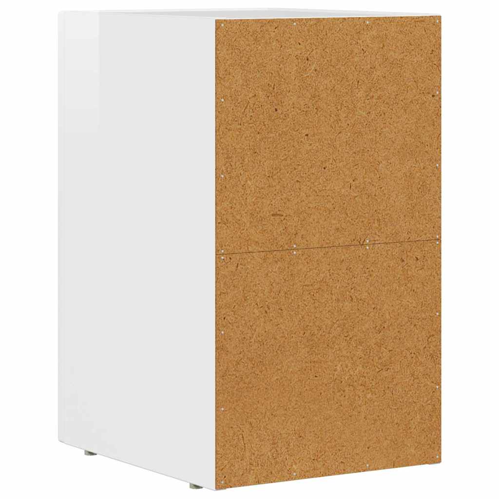 Noćni ormarić 2 pcs Visoki sjaj bijela 29,5 x 33,5 x 50 cm