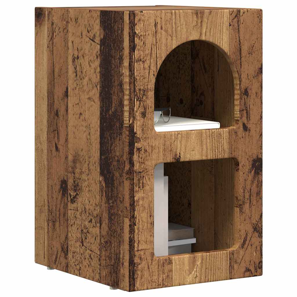 Noćni ormarić 2 pcs Staro drvo 29,5 x 33,5 x 50 cm
