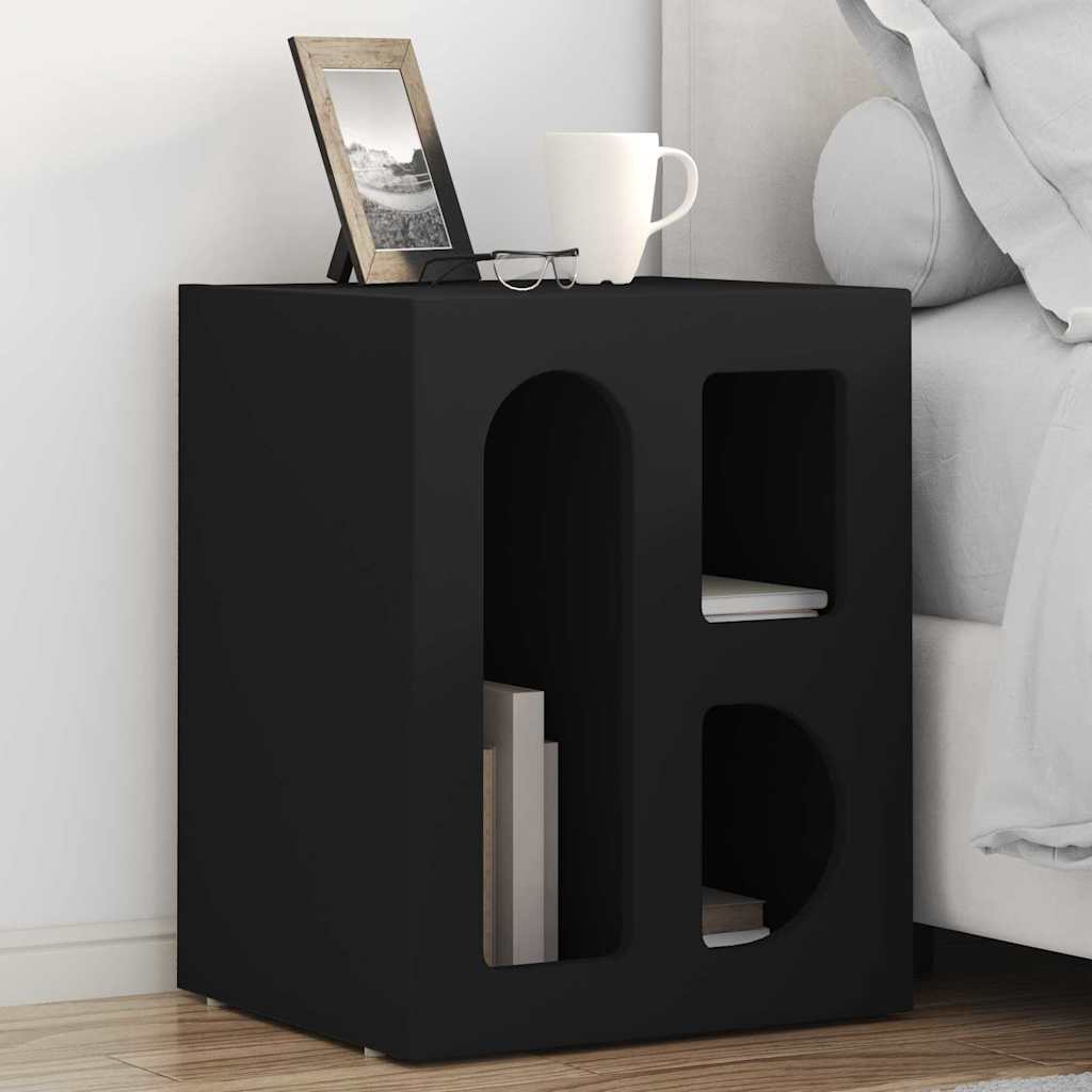 Noćni ormarić 2 pcs Crna 40 x 35 x 50 cm Konstruirano drvo