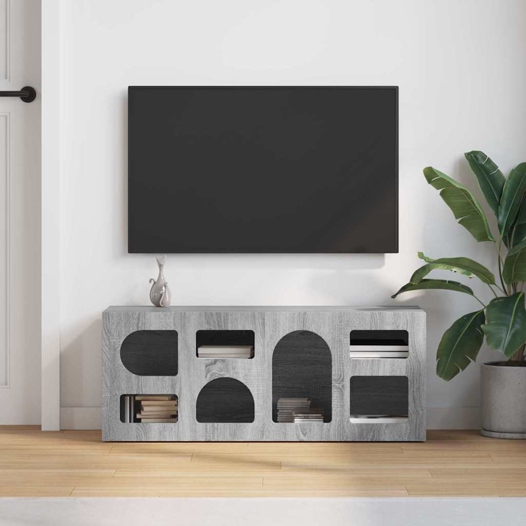 TV ormar Siva Sonoma 100 x 35 x 40 cm Konstruirano drvo