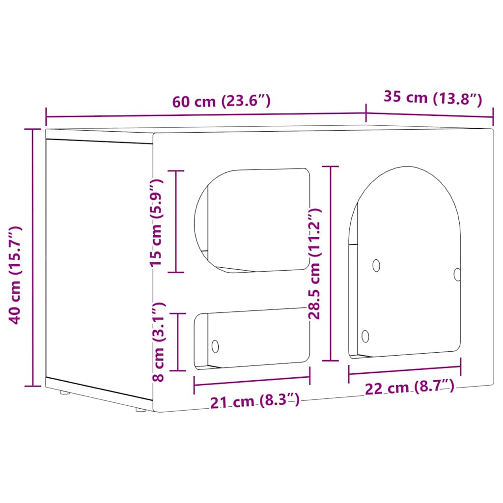 TV ormar Staro drvo 60 x 35 x 40 cm Konstruirano drvo