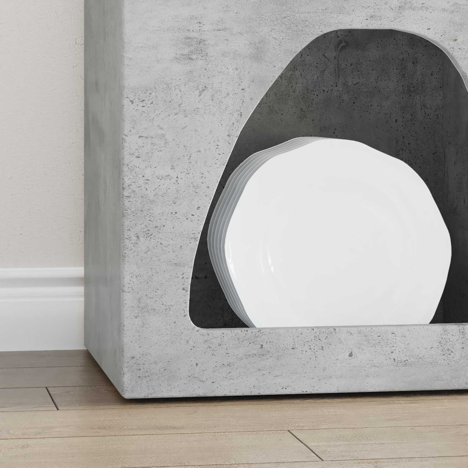 Kreveta Betonski sivi 40 x 35 x 100.5 cm Konstruirano drvo