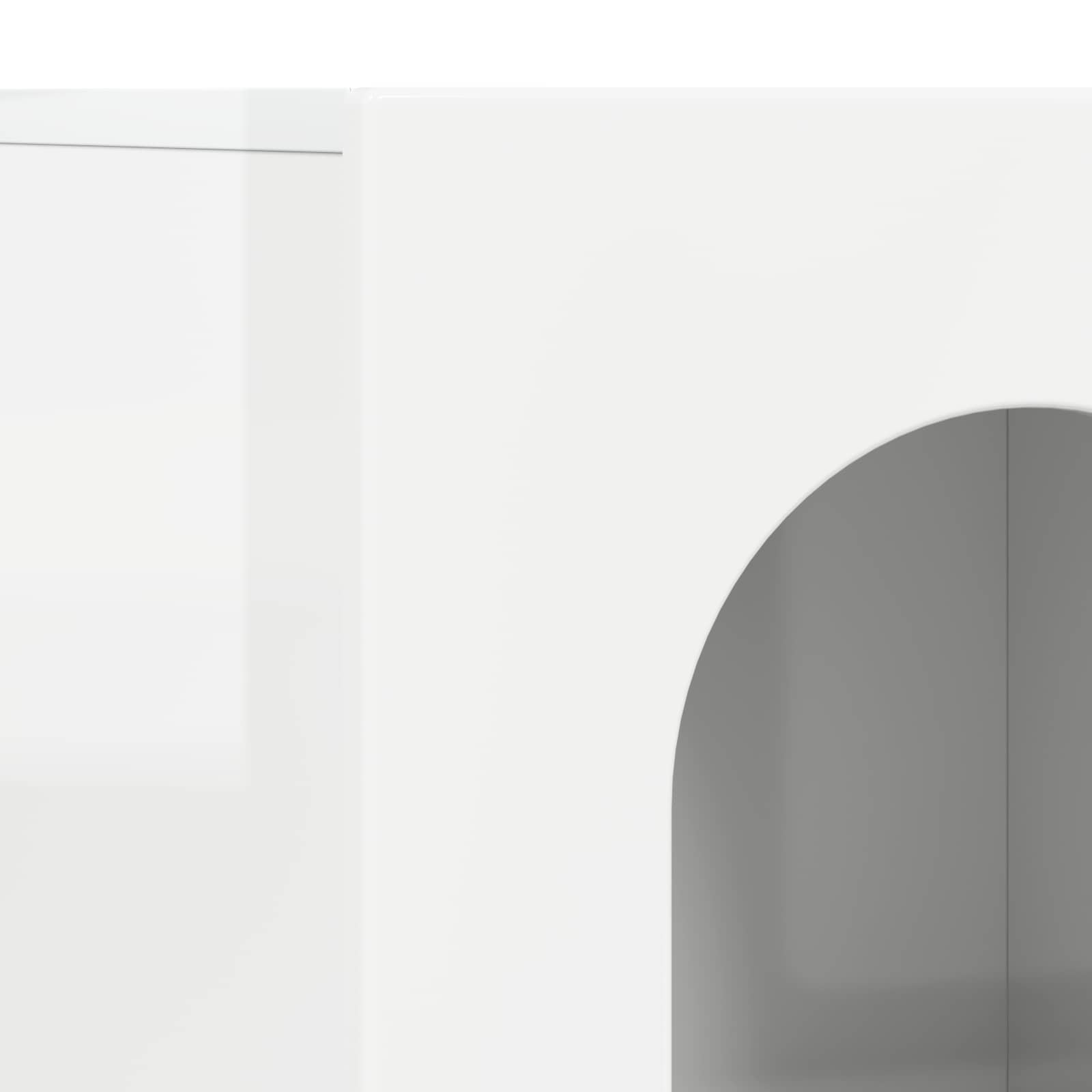 Kreveta Visoki sjaj bijela 100 x 35 x 59 cm Konstruirano drvo