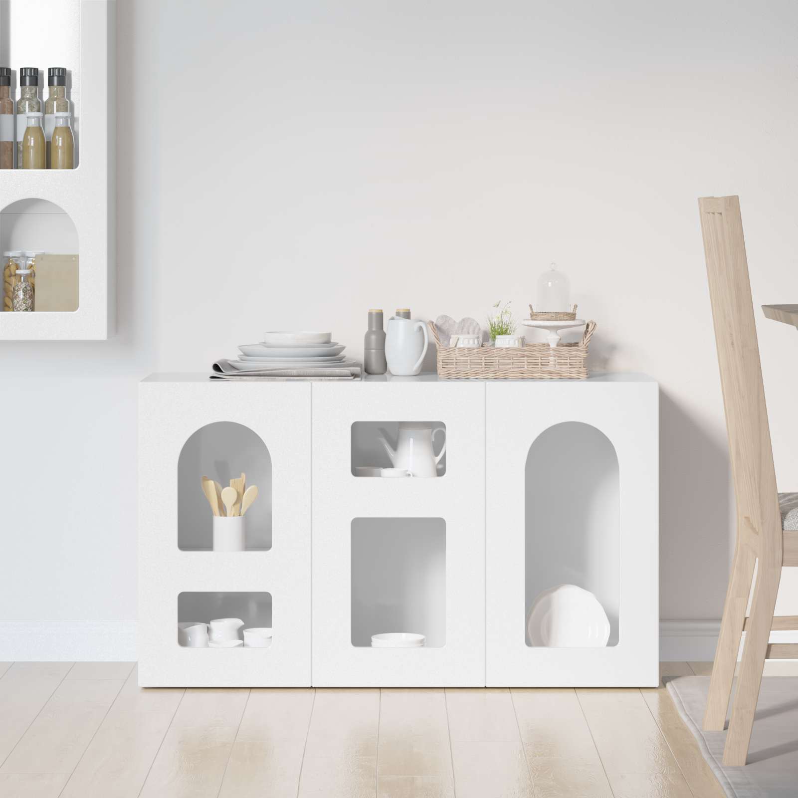 Kreveta Visoki sjaj bijela 100 x 35 x 59 cm Konstruirano drvo