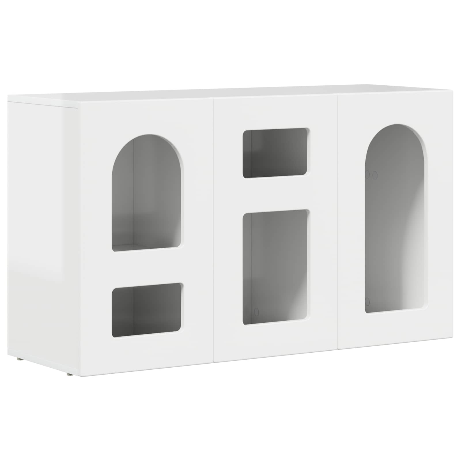 Kreveta Visoki sjaj bijela 100 x 35 x 59 cm Konstruirano drvo