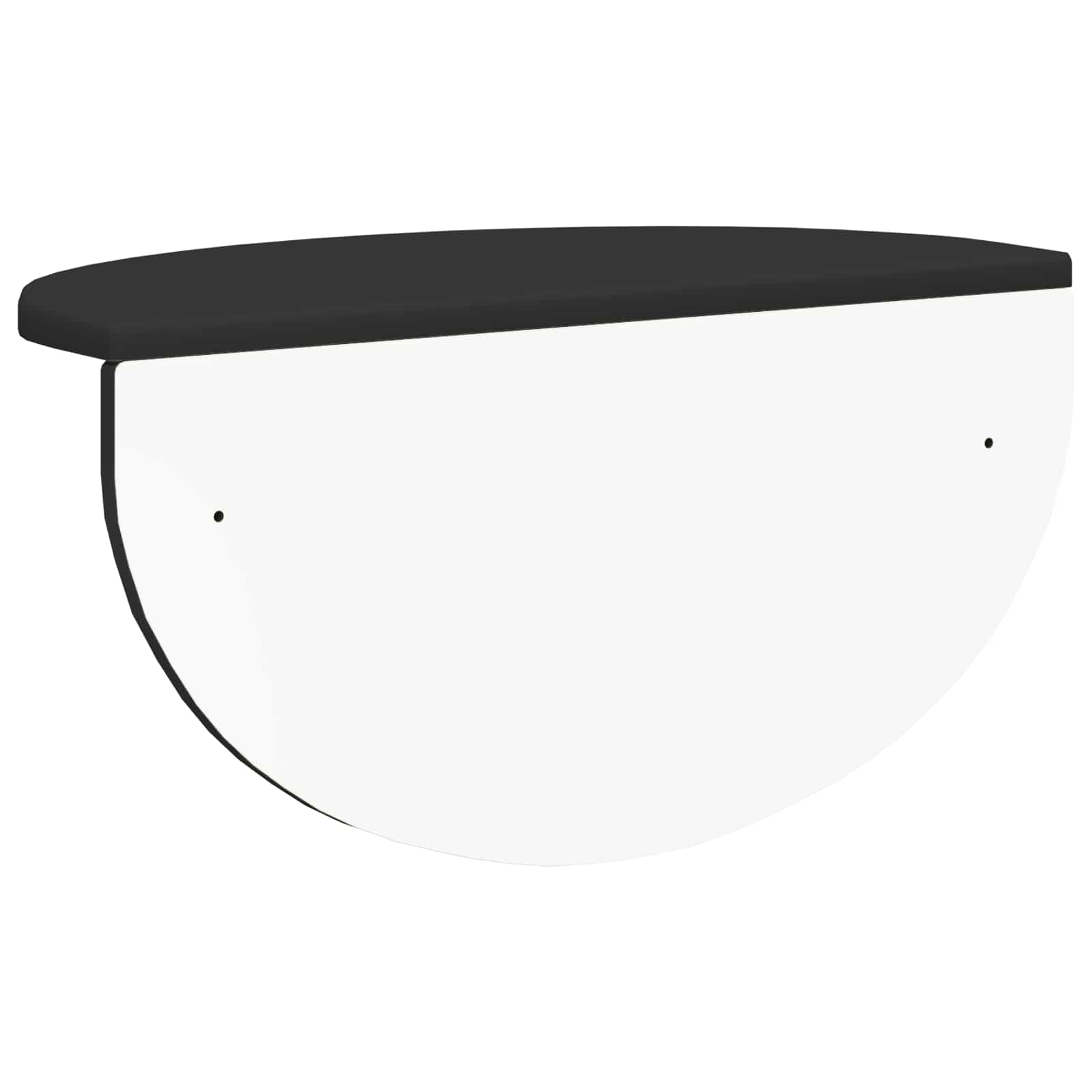 Polica na zidu 2 pcs Crna 48 x 24 x 24 cm Konstruirano drvo