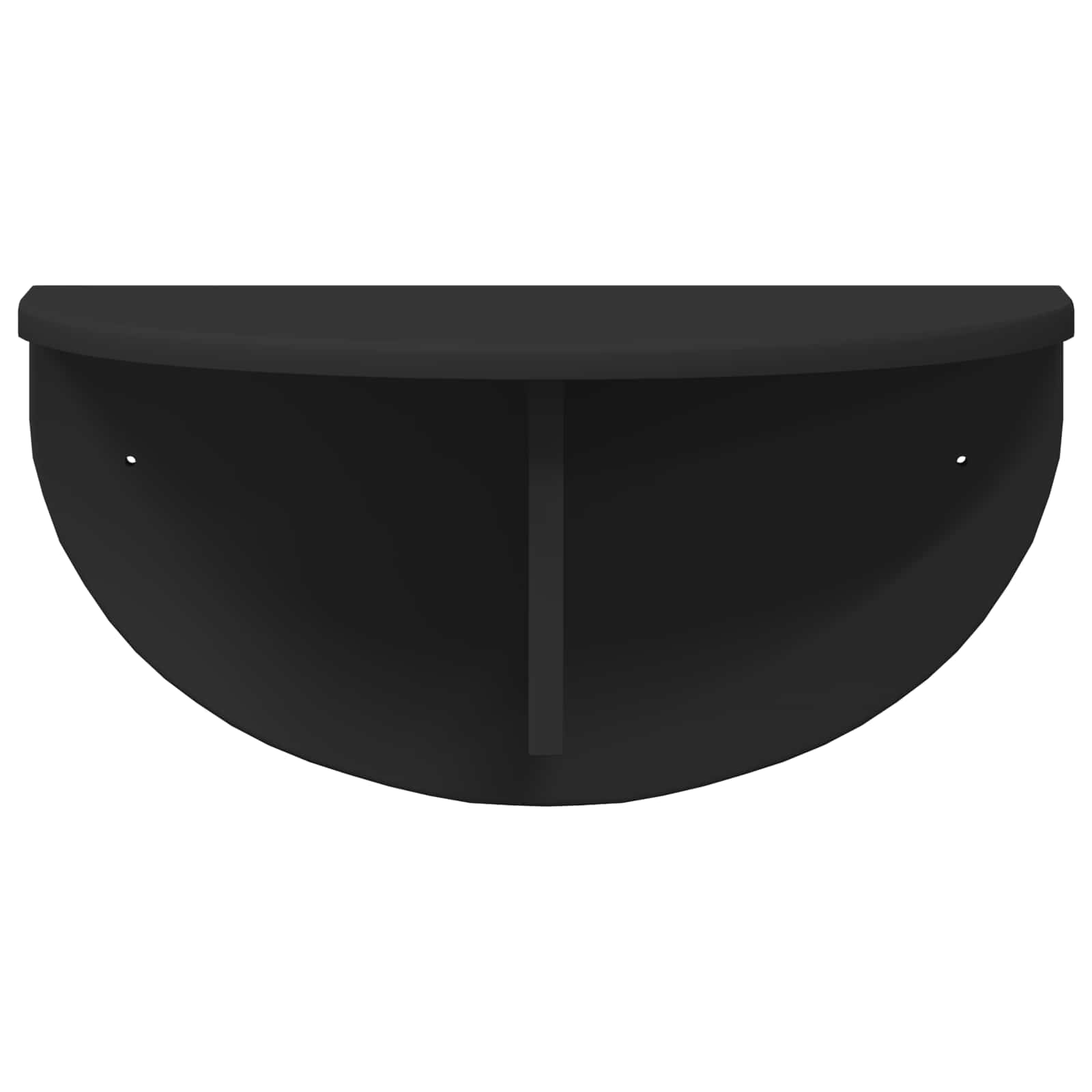 Polica na zidu 2 pcs Crna 48 x 24 x 24 cm Konstruirano drvo