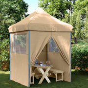 Šator za zabave 200 x 200 x 306 cm Bež Oxford tkanina