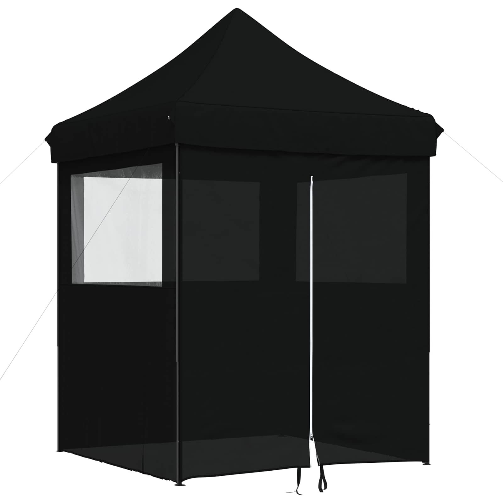 Šator za zabave 200 x 200 x 306 cm Crna Oxford tkanina