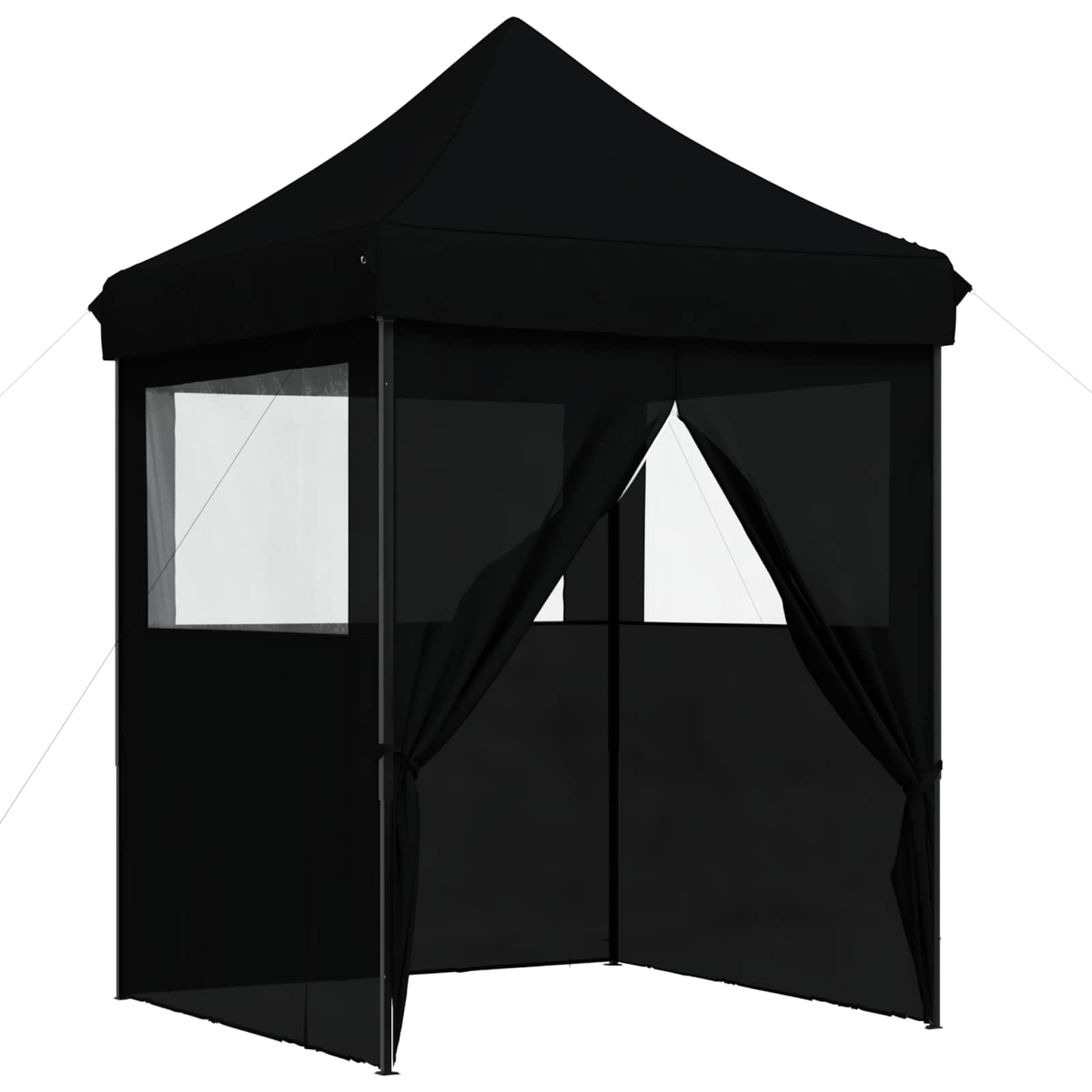 Šator za zabave 200 x 200 x 306 cm Crna Oxford tkanina