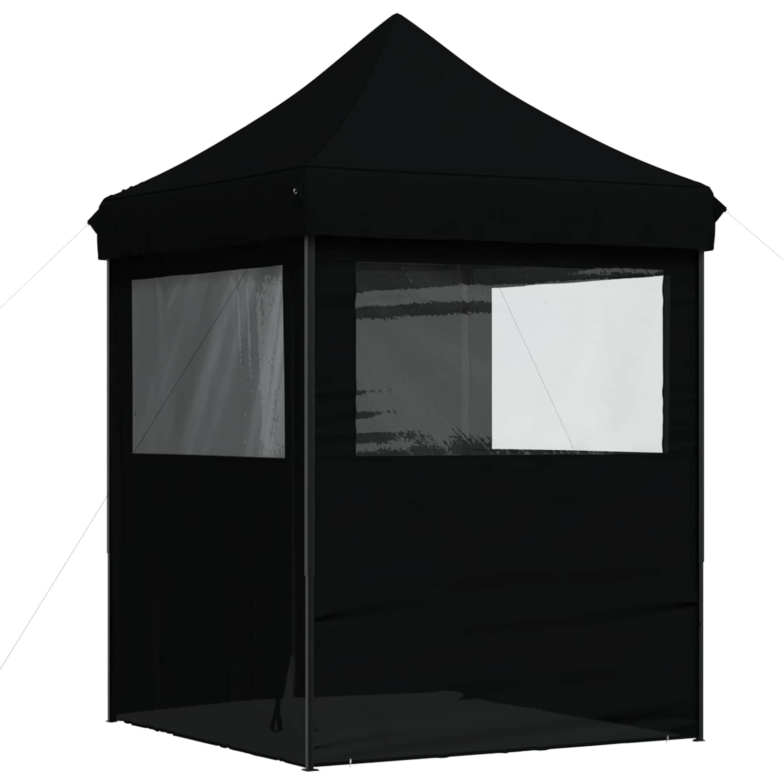 Šator za zabave 200 x 200 x 306 cm Crna Oxford tkanina