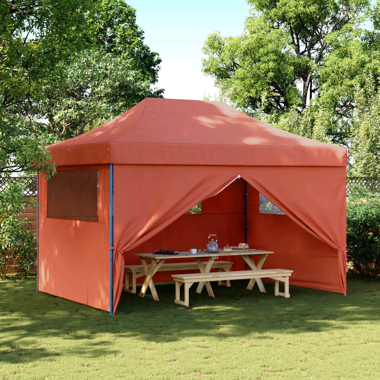 Šator za zabave Terakota 279 x 410 x 315 cm Oxford tkanina
