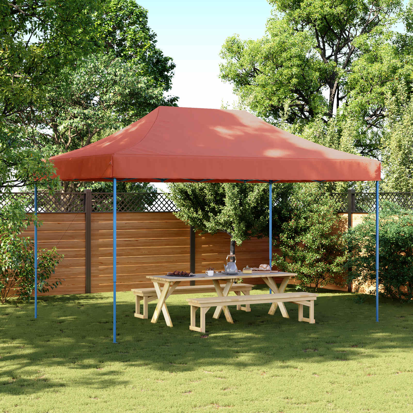 Šator za zabave Terakota 292 x 440 x 315 cm Oxford tkanina