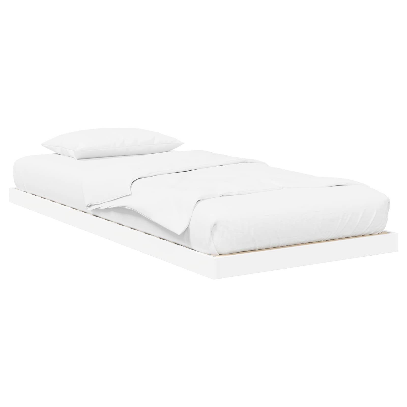 Krevet s daskama Bijelo 75 x 190 cm Konstruirano drvo