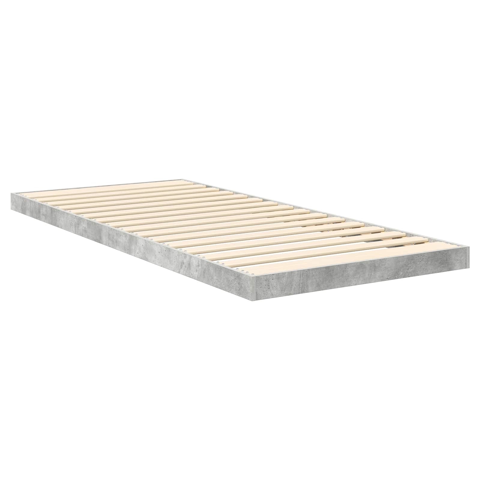 Krevet s daskama Betonski sivi 90 x 190 cm Konstruirano drvo