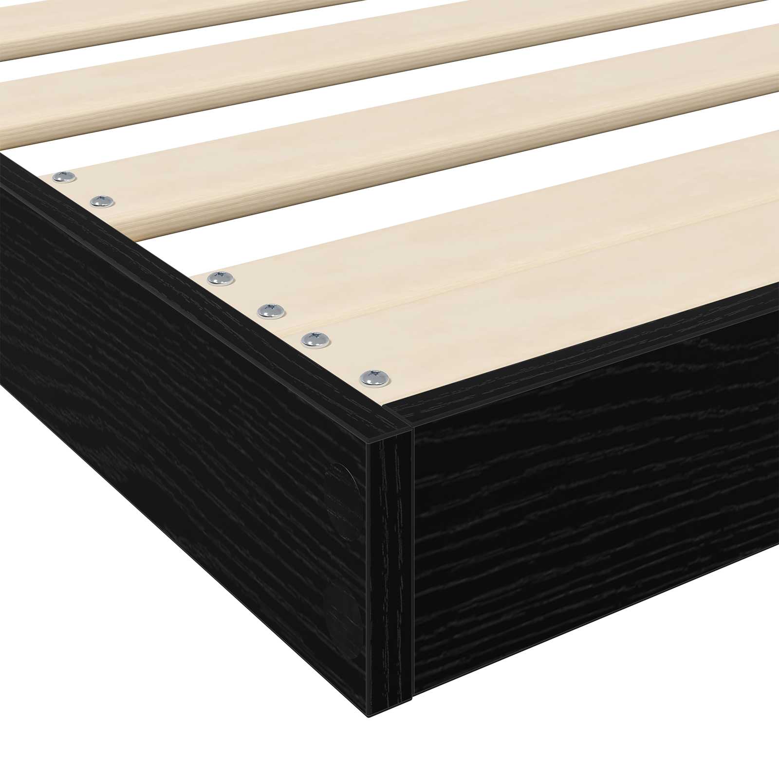 Krevet s daskama Crni hrast 80 x 200 cm Konstruirano drvo