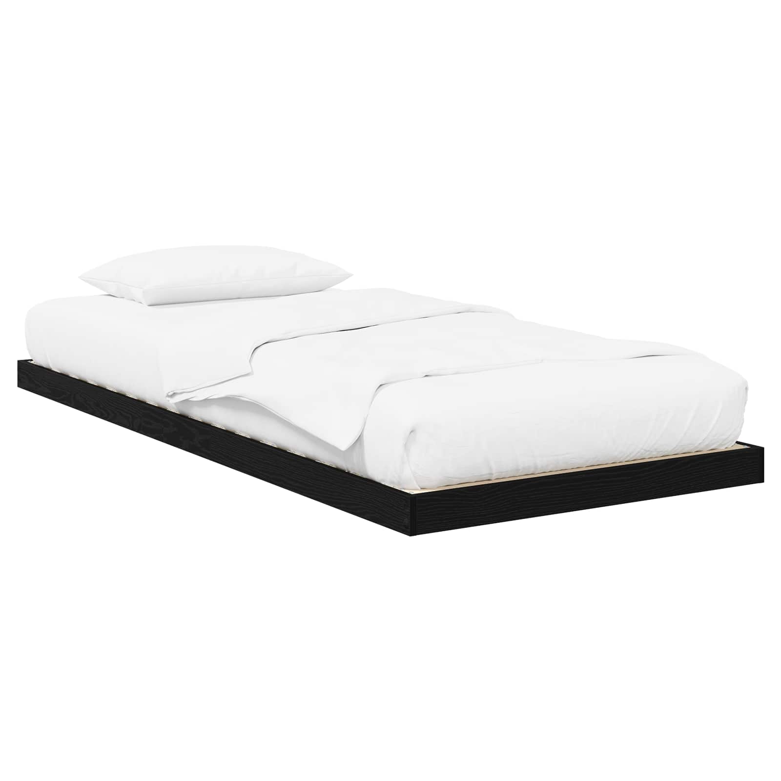 Krevet s daskama Crni hrast 80 x 200 cm Konstruirano drvo
