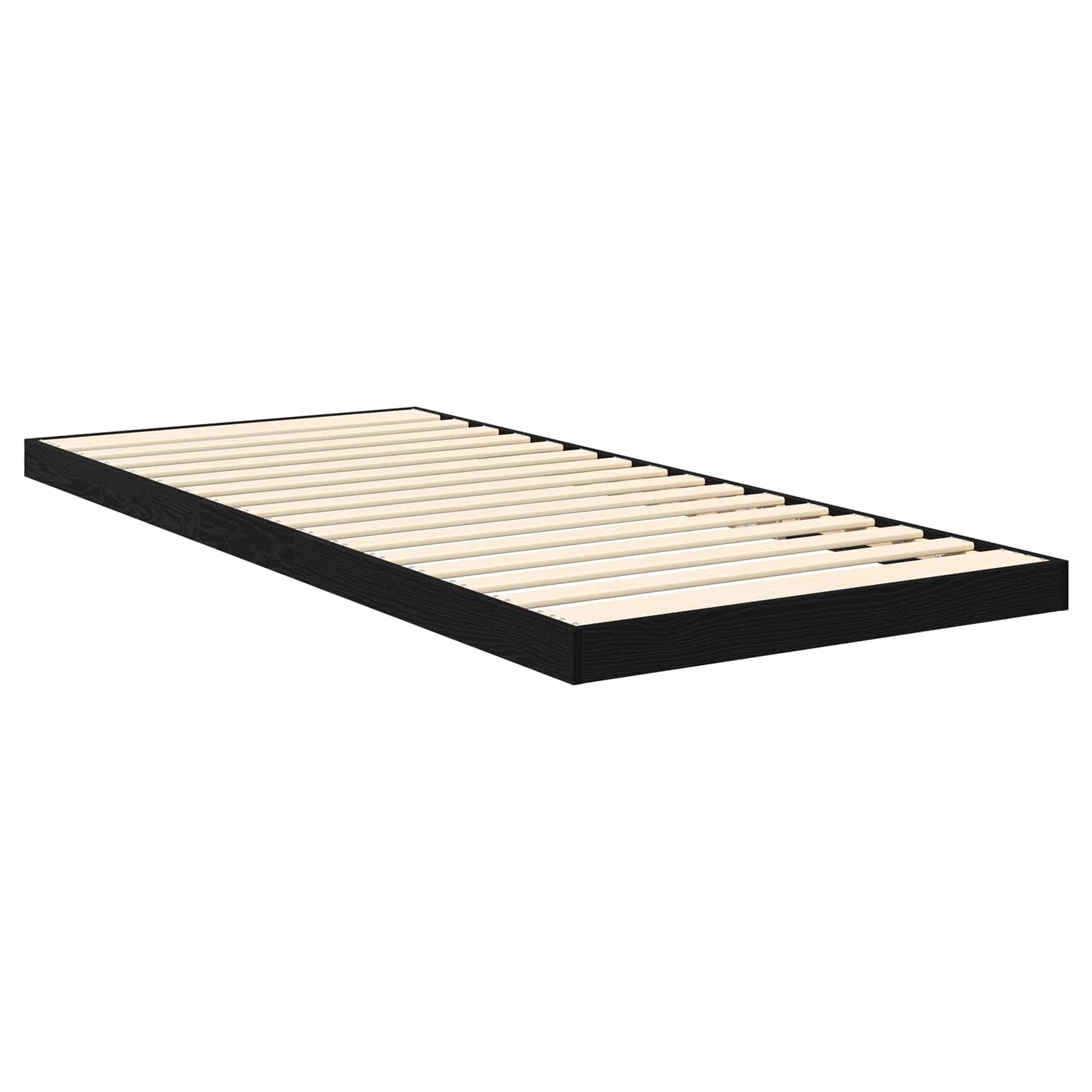 Krevet s daskama Crni hrast 80 x 200 cm Konstruirano drvo