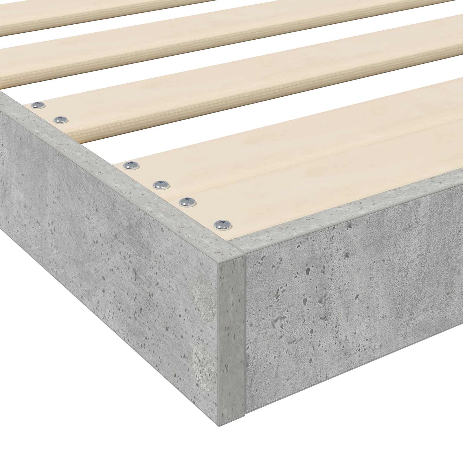 Krevet s daskama Betonski sivi 80 x 200 cm Konstruirano drvo