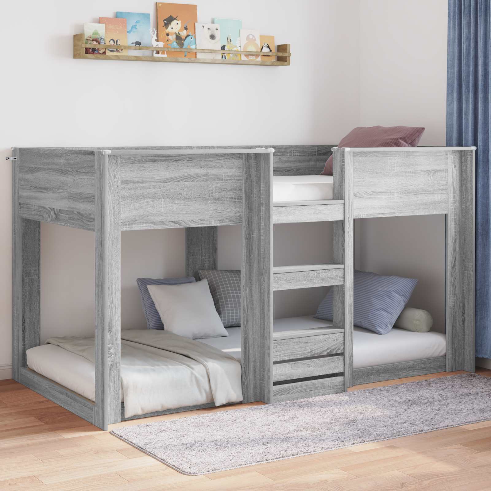 Krevet s daskama Siva Sonoma 80 x 200 cm Konstruirano drvo