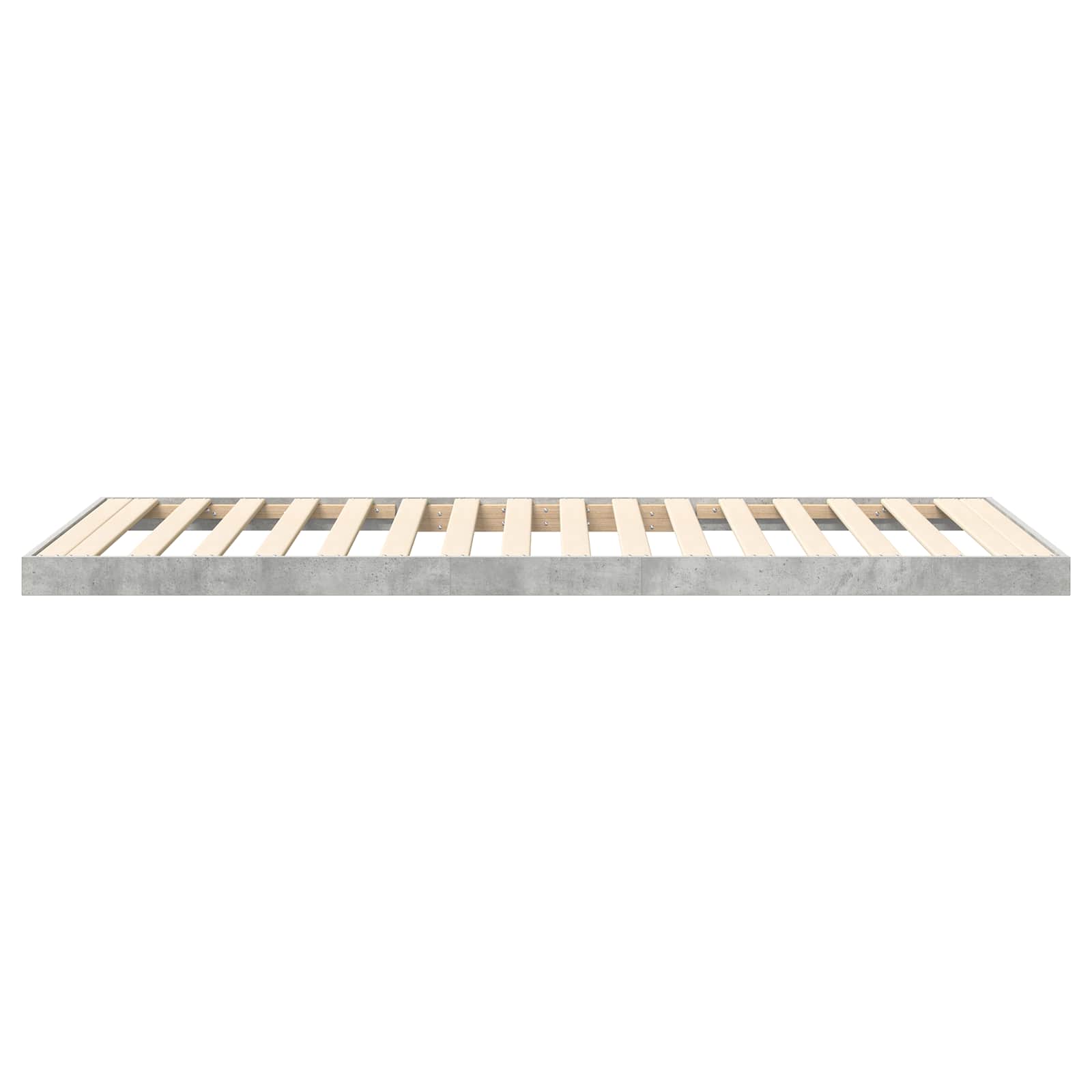 Krevet s daskama Betonski sivi 100 x 200 cm Konstruirano drvo