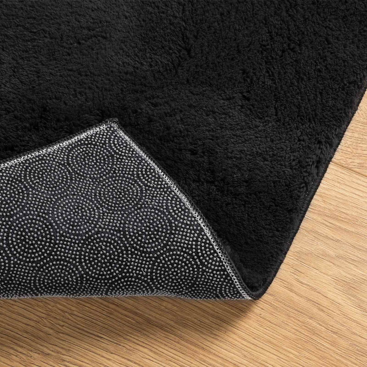 Tepih HUARTE Crna 80 x 500 cm 100% poliester Ravna