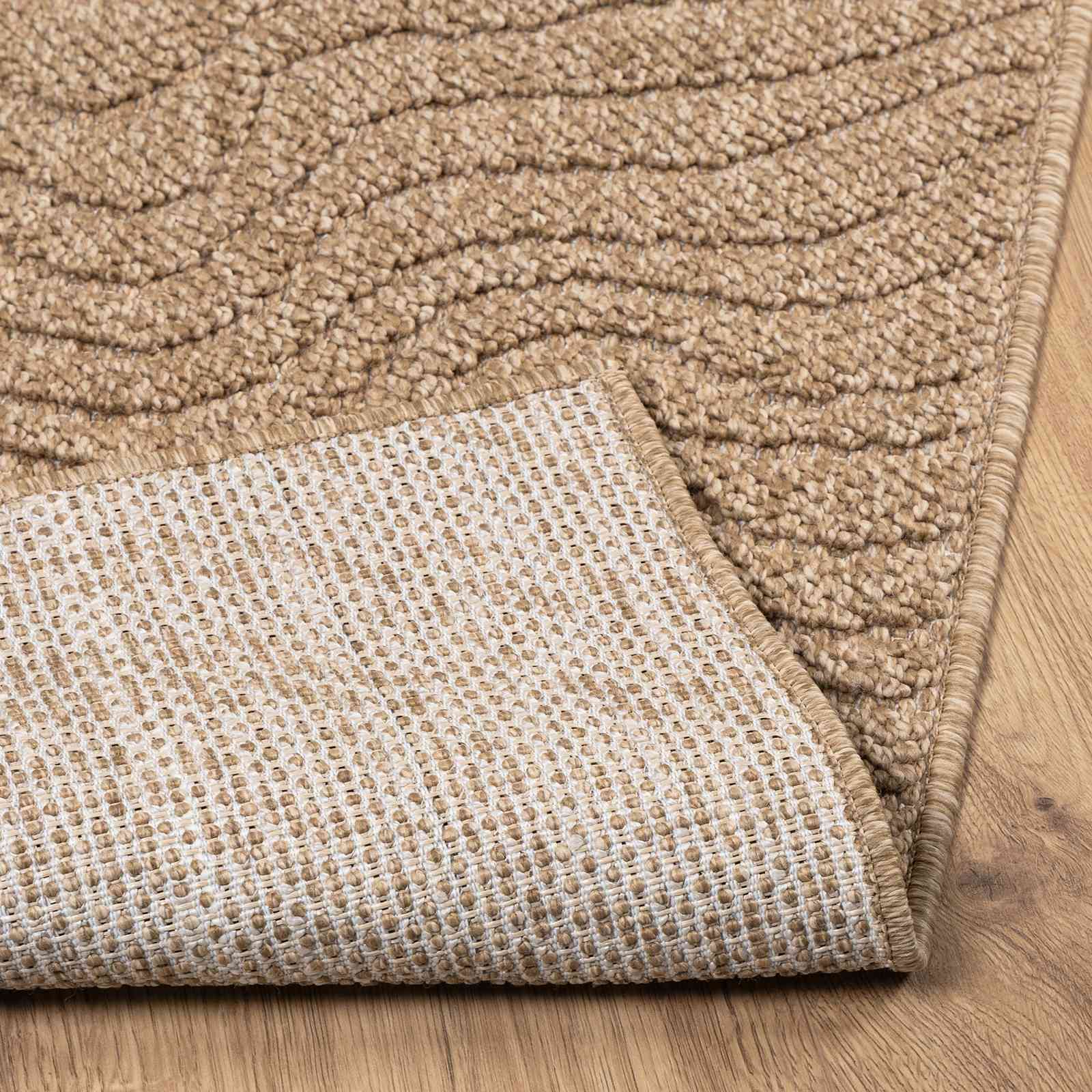 Tepisi za područja Moiré AGIRA Prirodna 200 x 200 cm Poliester