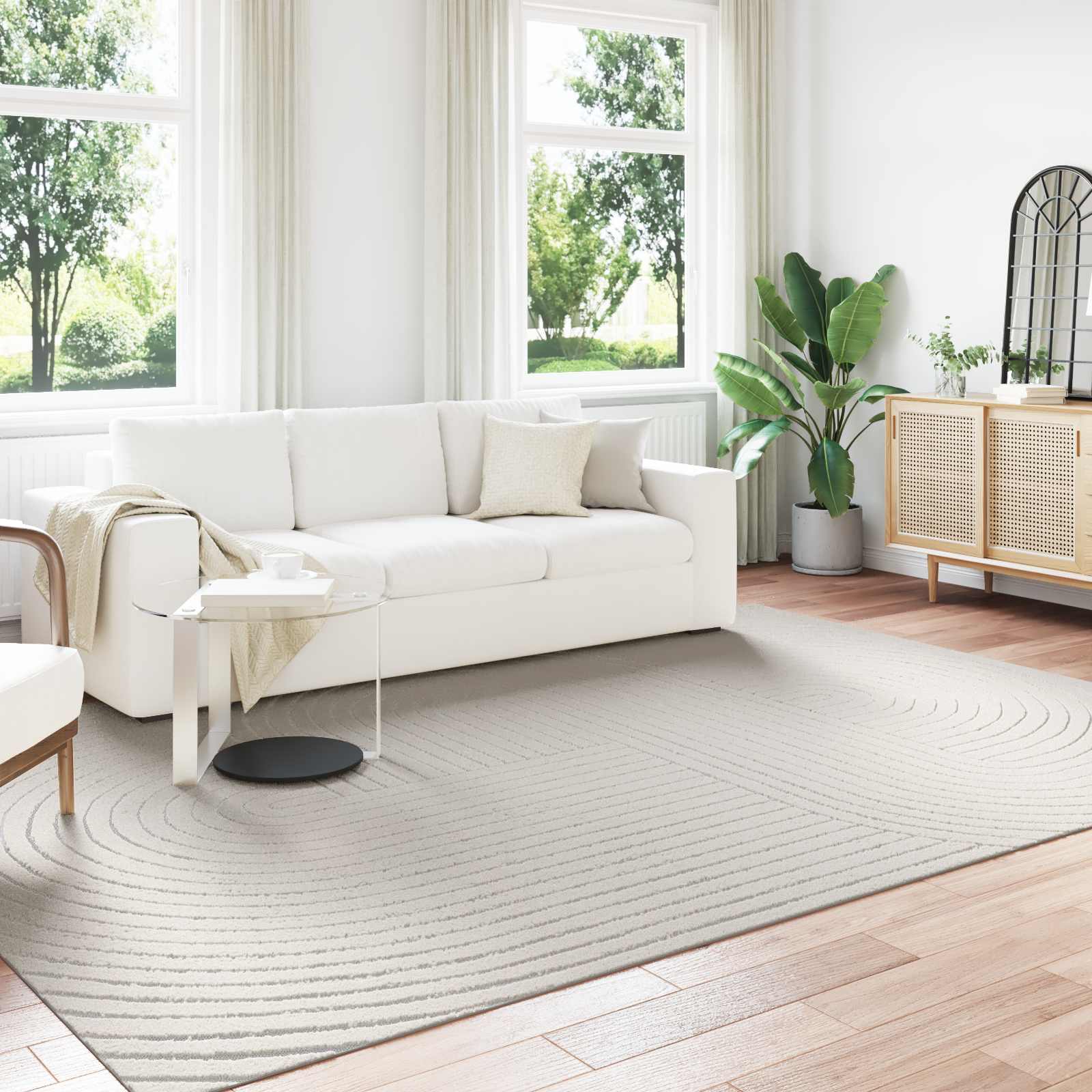 Tepisi za područja PALMERAS Krema 280 x 200 cm Poliester