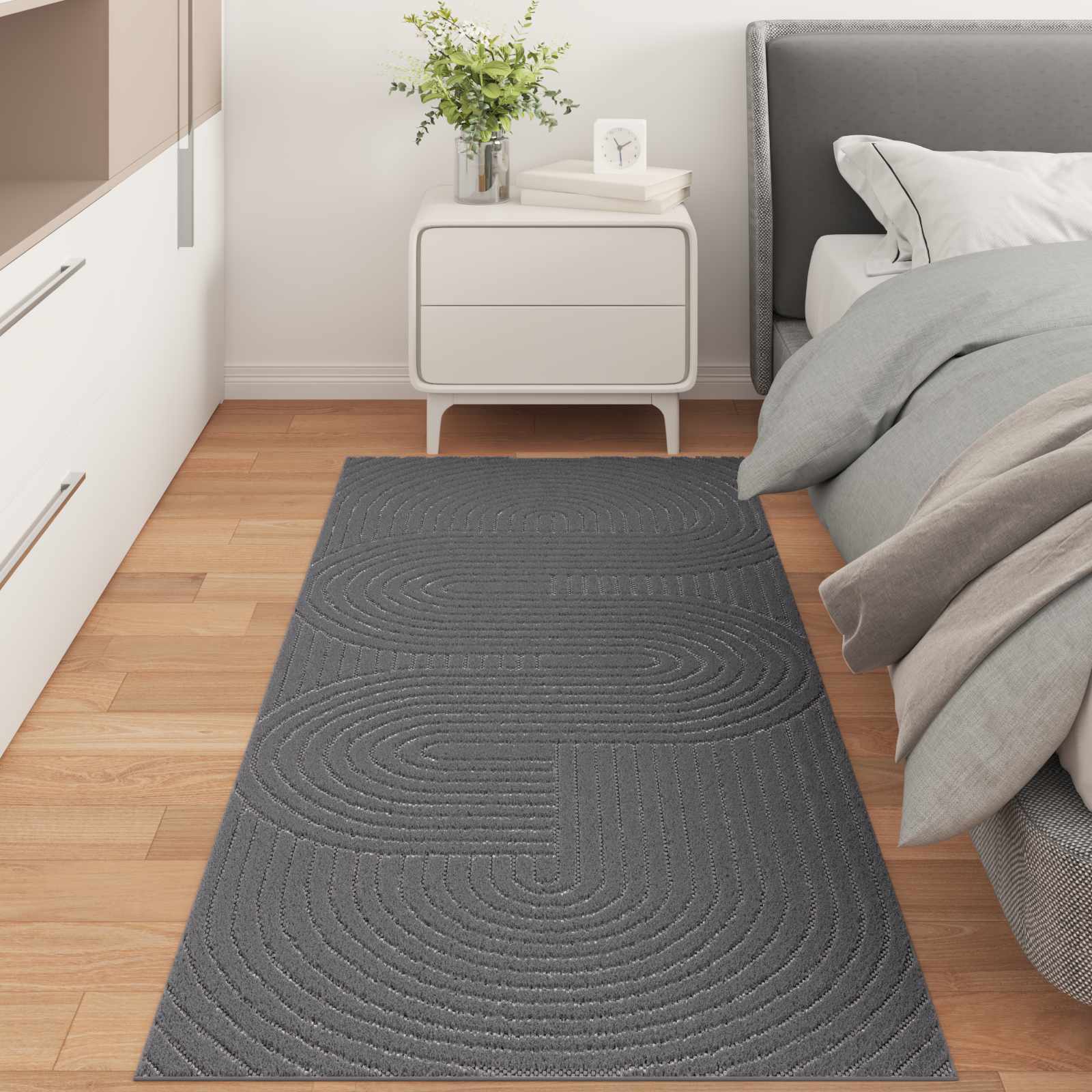Tepisi za područja PALMERAS Antracit 150 x 80 cm Poliester
