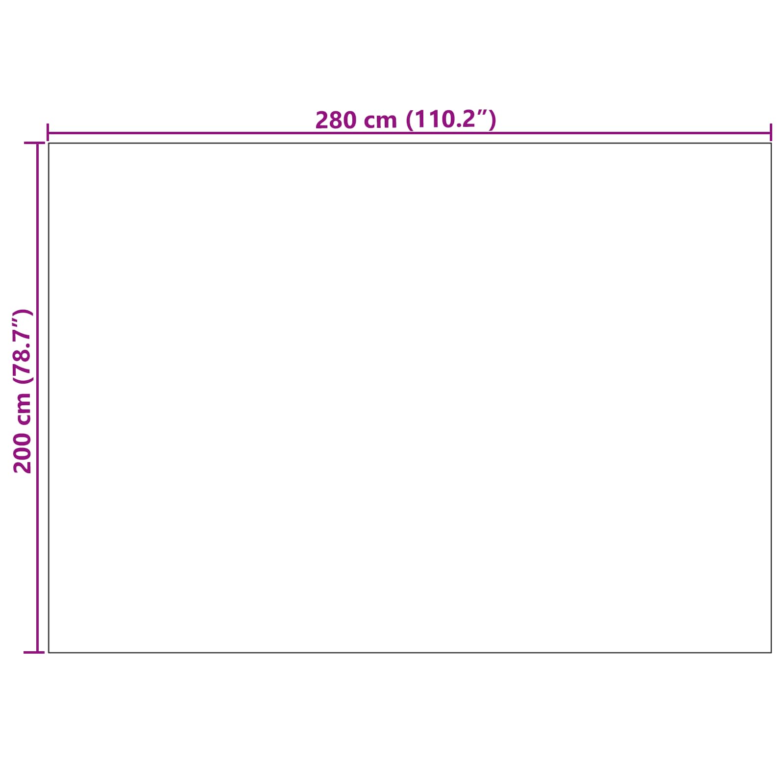 Tepisi za područja PALMERAS Antracit 280 x 200 cm Poliester